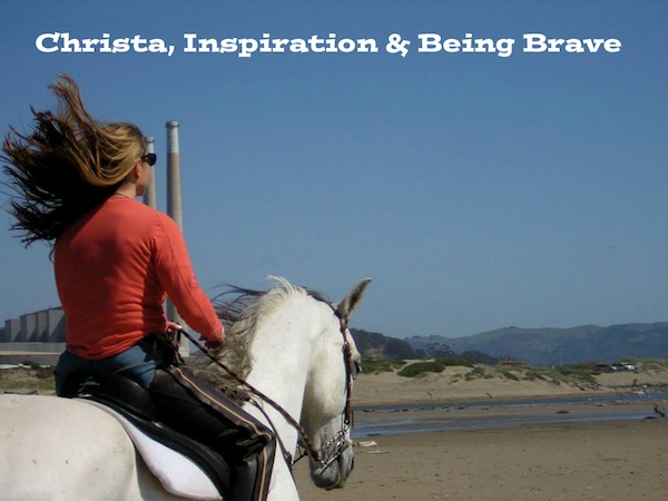 Christa's Luck Being Brave horse running beach 